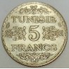 TUNISIA - KM 261 - 5 FRANCS 1934 - AH 1303