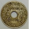 TUNISIA - KM 242 - 5 CENTIMES 1920 (AH1338) - Muhammad al-Nasir (protectorat français)