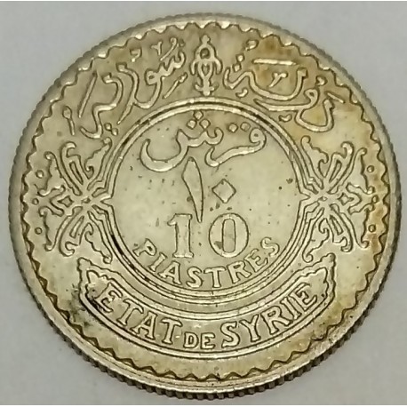 SYRIA - KM 72 - 10 PIASTRES 1929