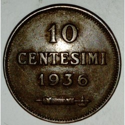 SAN MARINO - KM 13 - 10 CENTESIMI 1936 R