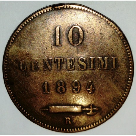 SAN MARINO - KM 2 - 10 CENTESIMI 1894 R