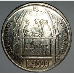 SAN MARIN - KM 722 - 1000 LIRE 1977 - 600 ANS DE LA NAISSANCE BRUNELLESCO