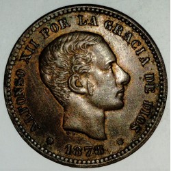 SPANIEN - KM 674 - 5 CENTIMOS 1878 - ALPHONSE XII