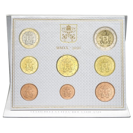 VATICAN - UNIVERSAL BRILLIANT EURO 2020 BOX - 8 COINS (3.88 euros)