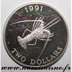 BERMUDA - KM 69 - 2 DOLLARS 1991 - Lobster