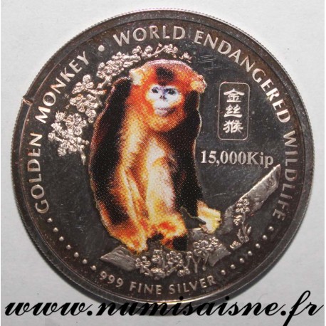 LAOS - KM 94 - 15,000 KIP 2004 - GOLDEN MONKEY