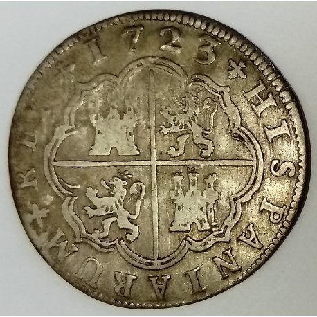 SPAIN - KM 296 - 2 REALES 1723 - PHILIPPE V