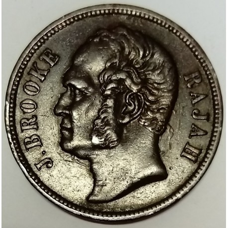 MALAISIA - SARAWAK - KM 3a - 1 CENT 1863 - CHARLES JAMES BROOKE RAJAH II (1868-1917)