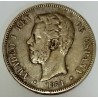 SPAIN - KM 666 - 5 PESETAS 1871 SDM - Amédée I (1871-1873)