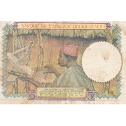 FRENCH WEST AFRICA - PICK 25 - 5 FRANCS - 06/03/1941