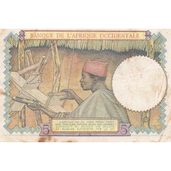 FRENCH WEST AFRICA - PICK 25 - 5 FRANCS - 06/03/1941