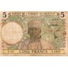 FRENCH WEST AFRICA - PICK 21 - 5 FRANCS - 12/08/1937