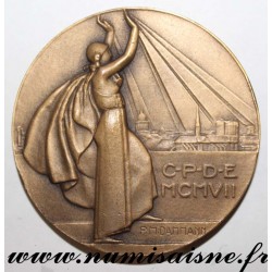 MEDAL - 75 - COMPANY OF ELECTRICITY DISTRIBUTION OF PARIS - CPDE - 25 YEARS - 1907