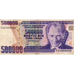 TURQUIE - PICK 208 c - 500 000 LIRA - L 1970 (1993) - PREFIXE E