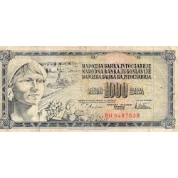 YUGOSLAVIA - PICK 92 a - 1000 DINARA - 12/08/1978
