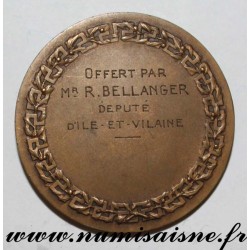 MÉDAILLE - SPORT - DISCOBOLE - OFFERT PAR Mr R. BELLANGER DÉPUTÉ, D'ILE ET VILAINE