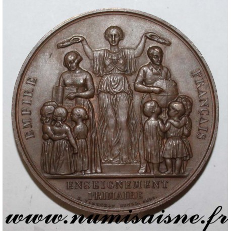 MEDAL - EDUCATION - PRIMARY EDUCATION - Mr BROCARO AT CHALONS SUR SAUNE - 1860 - 1861