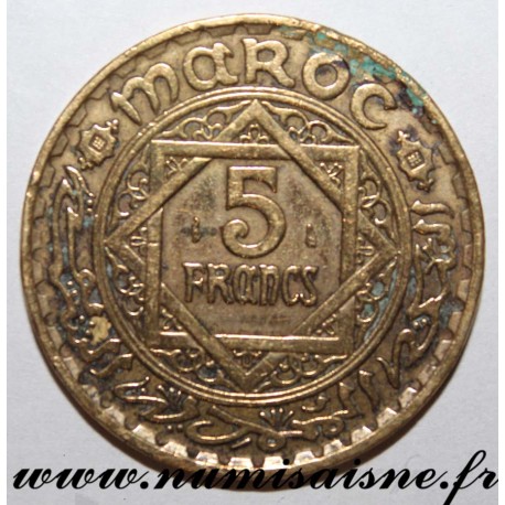 MOROCCO - KM Y 43 - 5 FRANCS 1946 - AH 1365 MOROCCO - KM Y 43 - 5 FRANCS 1946 - AH 1365
