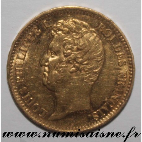 FRANCE - KM 746 - 20 FRANCS 1831 A - Paris - GOLD - LOUIS PHILIPPE I - Edge with Relief lettering