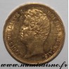 FRANCE - KM 746 - 20 FRANCS 1831 A - Paris - GOLD - LOUIS PHILIPPE I - Edge with Relief lettering