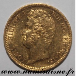 FRANCE - KM 746 - 20 FRANCS 1831 A - Paris - GOLD - LOUIS PHILIPPE I - Edge with Recessed lettering