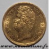 FRANCE - KM 746 - 20 FRANCS 1831 A - Paris - GOLD - LOUIS PHILIPPE I - Edge with Recessed lettering