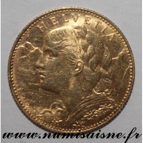 SWITZERLAND - KM 36 - 10 FRANCS 1911 - GOLD