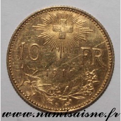 SWITZERLAND - KM 36 - 10 FRANCS 1911 - GOLD