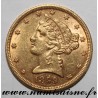 UNITED STATES - KM 101 - 5 DOLLARS 1899 - Philadelphia - LIBERTY - GOLD