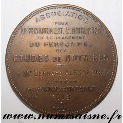 MÉDAILLE - NOTAIRE - 1929 - ASSOCIATION POUR LE RECRUTEMENT, L'INSTRUCTION ET LE PLACEMENT DU PERSONNEL DES ÉTUDES DE NOTAIRES