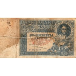 POLAND - PICK 73 - 20 ZLOTYCH - 20/06/1931