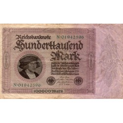 GERMANY - PICK 83 b - 100 000 MARK - 1.02.1923