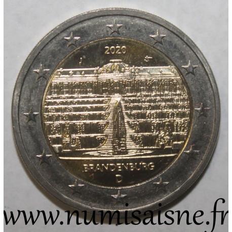 GERMANY - 2 EURO 2020 - BRANDEBURG AND SANSSOUCI CASTLE