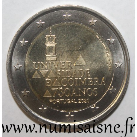 PORTUGAL - 2 EURO 2020 - 730 YEARS OF THE FOUNDING OF THE UNIVERSITY OF COIMBRA