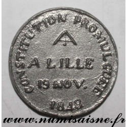 MÉDAILLE - POLITIQUE - 59 - CONSTITUTION PROMULGUÉE À LILLE - 1848