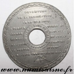 MEDAL - POLITICS - OPENING OF THE LEGISLATIVE - 1848