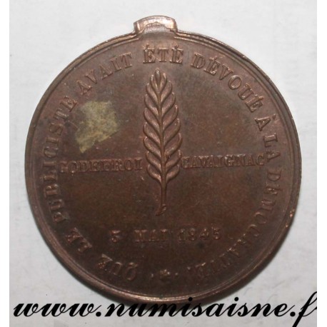 MEDAL - POLITICS - GODEFROI CAVAIGNAC - 1848