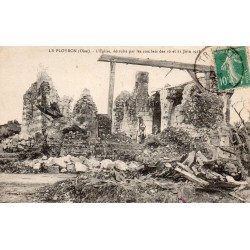 County 60590 - OISE - THE PLOYRON - THE CHURCH DESTROYED BY THE FIGHTING IN 1918