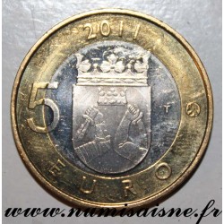FINLAND - KM 159 - 5 EURO 2011 - PROVINCE OF CARELIE - THE WORK OF THE BIRCH ECORCE