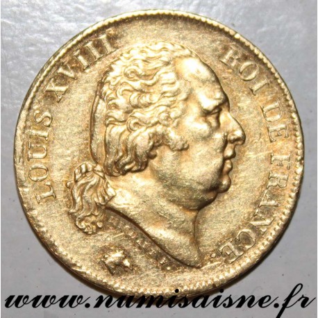 GADOURY 1092 - 40 FRANCS 1816 A - Paris - OR - TYPE LOUIS PHILIPPE Ier - KM 713