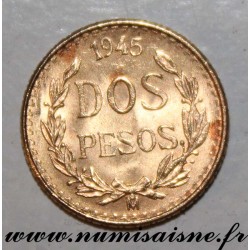 MEXICO - KM 461 - 2 PESOS 1945 - GOLD