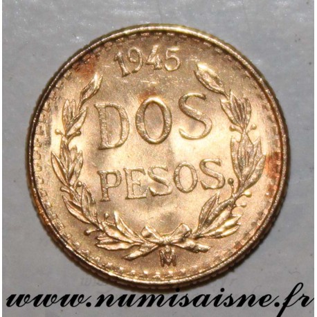 MEXIQUE - KM 461 - 2 PESOS 1945 - OR