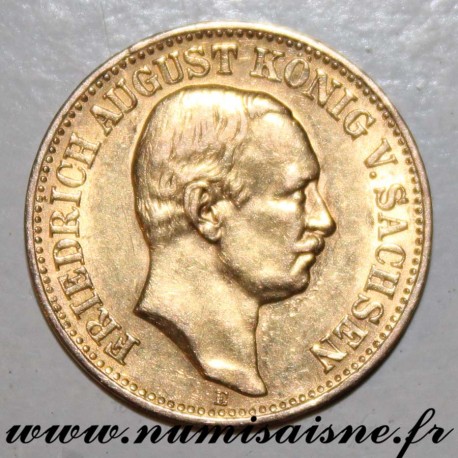 ALLEMAGNE - KM 1264 - 10 MARK 1907 E - Saxe - OR