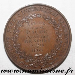 MEDAL - ELEMENTARY INSTRUCTION - BENOIST INSTITUTE - PARIS - 1865