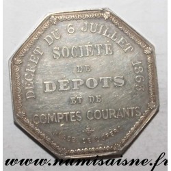 FRANCE - County 75 - PARIS - DEPOSIT AND CURRENT ACCOUNTS COMPANY - PLACE DE L'OPERA - 1863