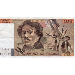 FRANCE - FAY 69BIS/08 - 100 FRANCS DELACROIX 1993 - TYPE 1978 - "imprimé en continu" - PICK 154