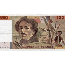 FAY 69BIS/5 - 100 FRANCS DELACROIX - 1993 - TYPE 1978 - "Imprimé en continu"