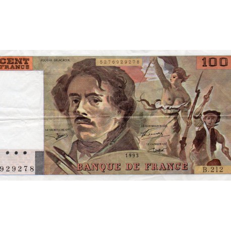 FAY 69BIS/5 - 100 FRANCS DELACROIX - 1993 - TYPE 1978 - "Imprimé en continu"