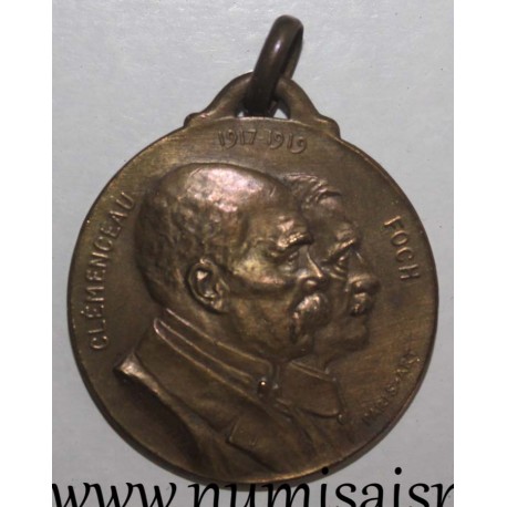 MEDAL - 75 - PARIS - CLEMENCEAU - FOCH - 1917 - 1919 - By Gilbault