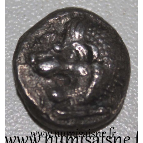 ANTIKE GRIECHENLAND - HEKATOMNOS SATRAPES (GOVERNOR) OF KARIEN - 395 - 377 BC - SILBER DRACHMA - lion head